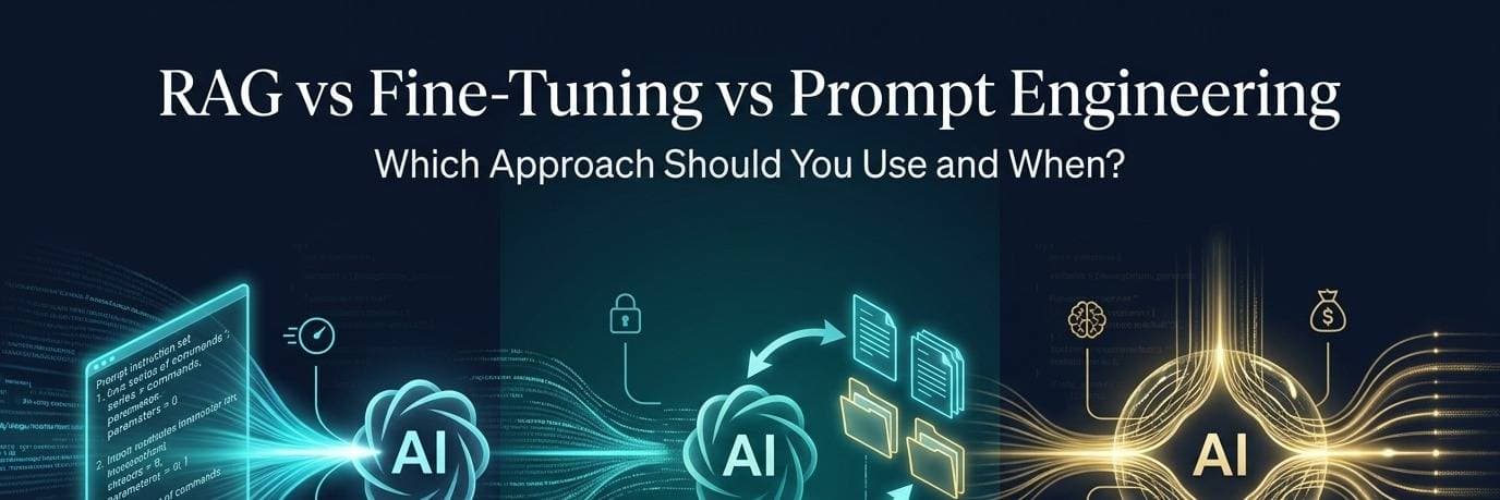 RAG vs Fine-Tuning vs Prompt Engineering — Which and When?